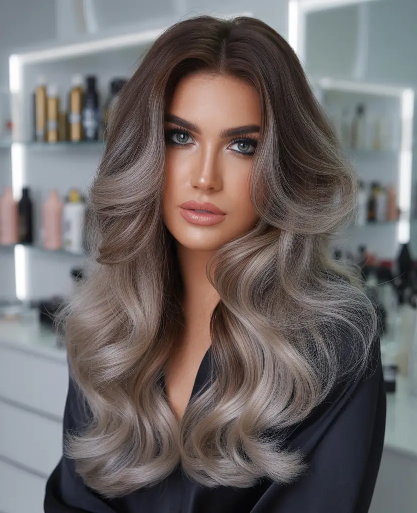Winter 2025–2026 Hair Colors Ideas for Brunette Curtain Bangs