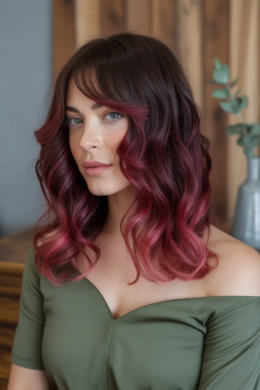 Winter 2025–2026 Hair Colors Ideas for Brunette Red Dark Auburn