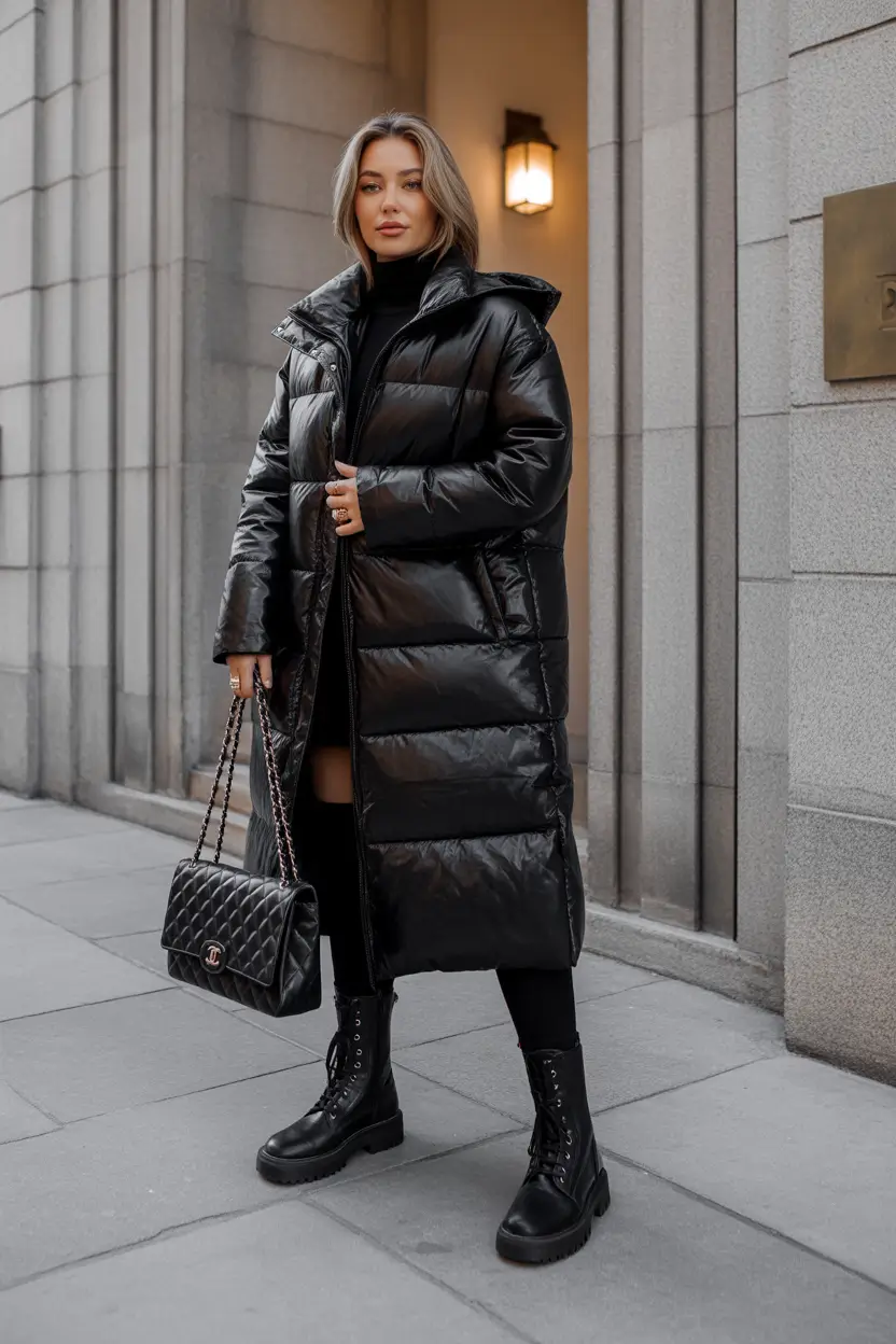 Winter 2025 2026 Outfits Inspiration for Women Monochrome Black Done Right