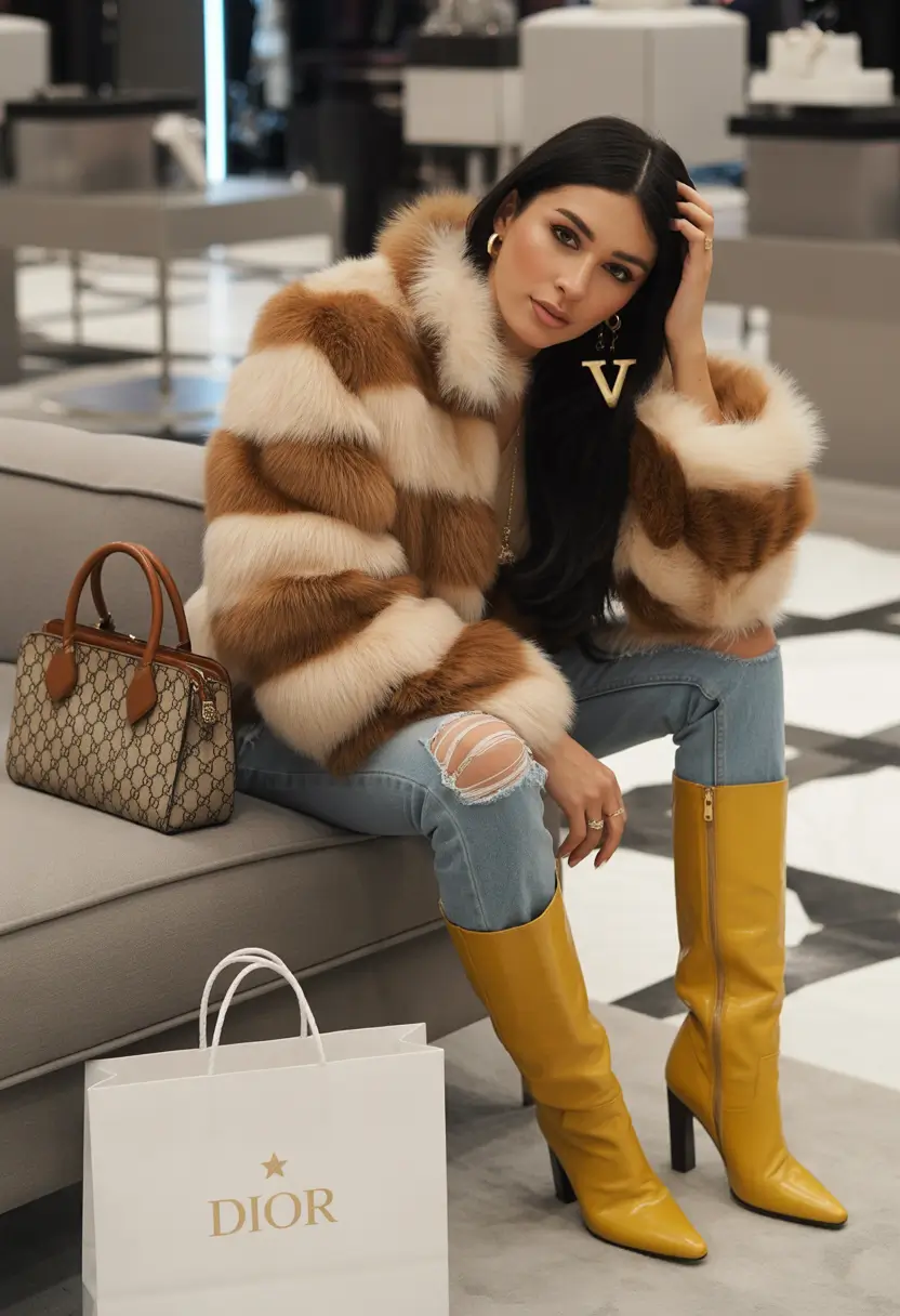Winter 2025 2026 Outfits Inspiration for Women Faux Fur Luxe Energy