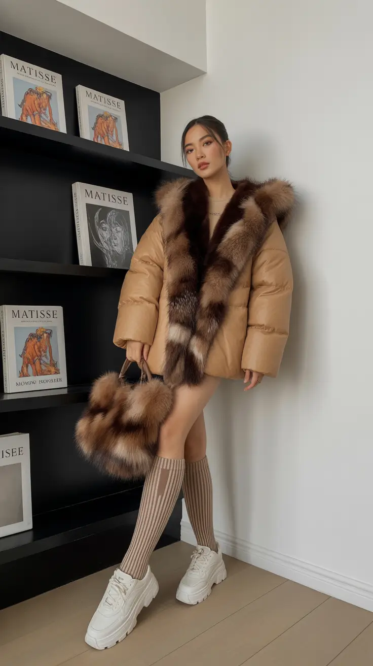 Winter 2025 2026 Outfits Inspiration for Women Fur Accents With a Playful Twist
