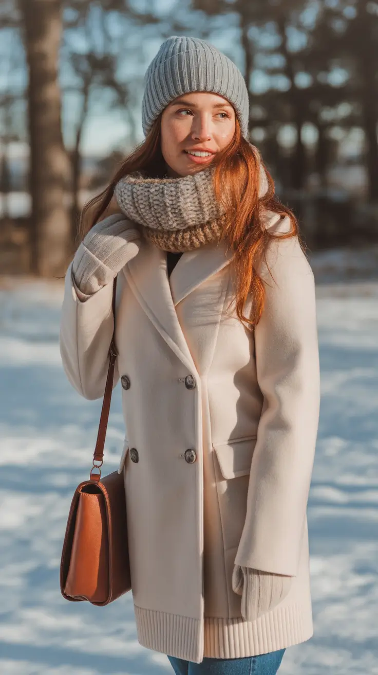 Winter 2025 2026 Outfits Inspiration for Women Snowlit Neutrals With Warmth
