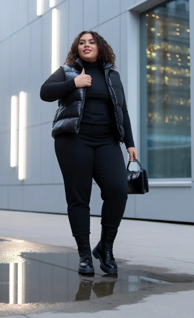 Winter Curvy Outfit Ideas 2025-2026 All-Black Confidence