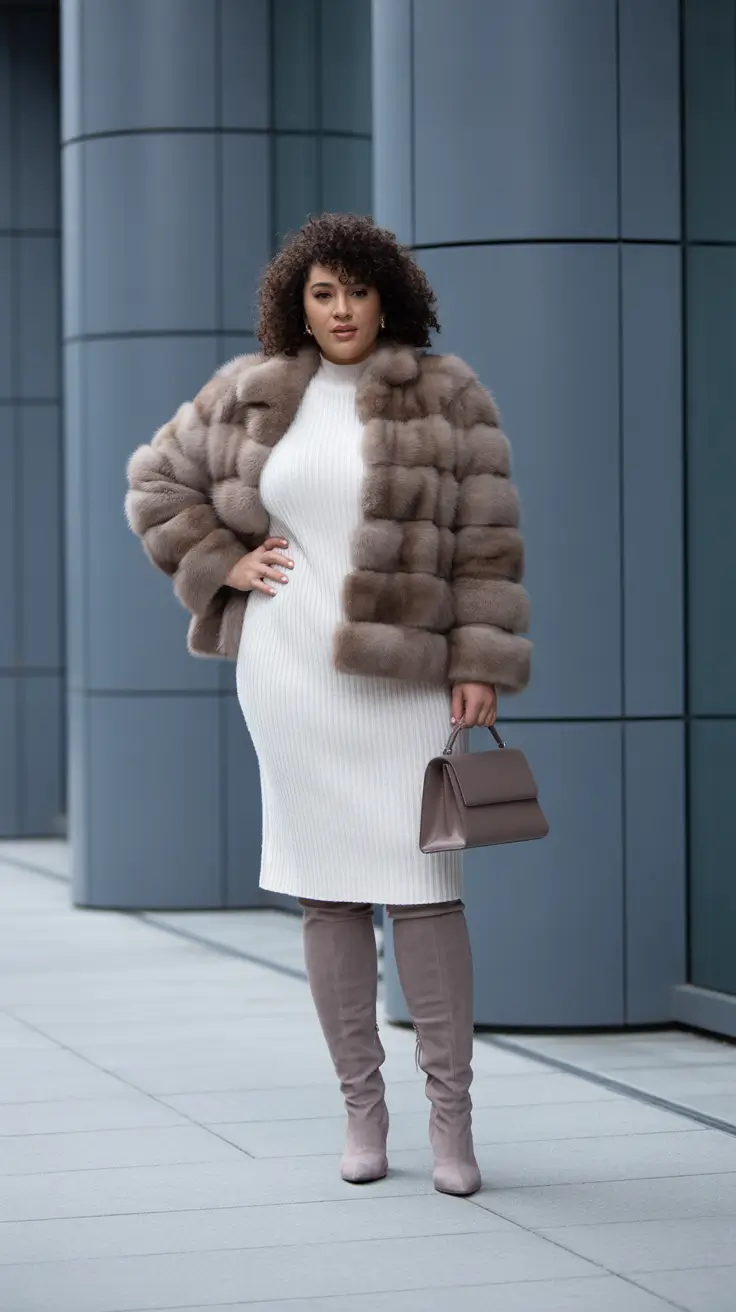 Winter Curvy Outfit Ideas 2025-2026 Refined Elegance for Cold Evenings