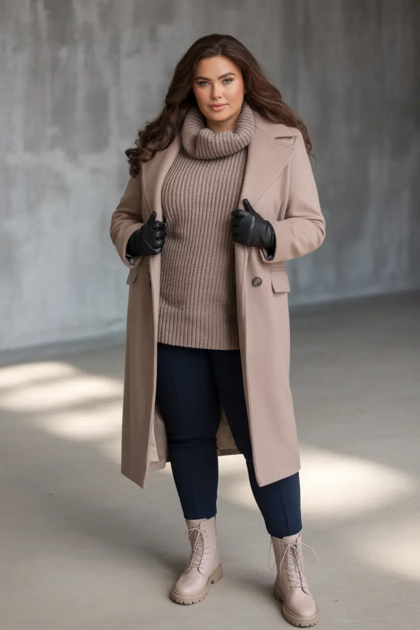Winter Curvy Outfit Ideas 2025-2026 Polished Neutrals for Every Day