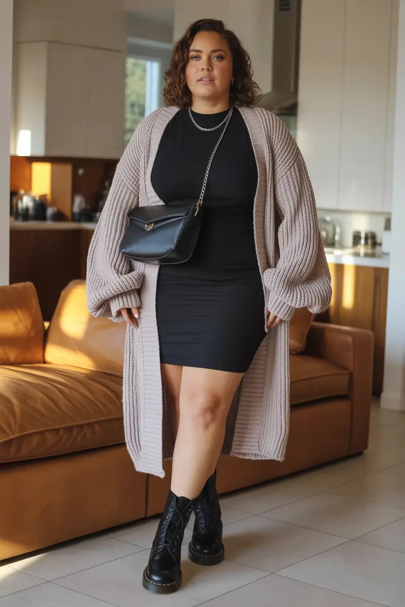 Winter Curvy Outfit Ideas 2025-2026 Cozy Knit Meets Urban Edge