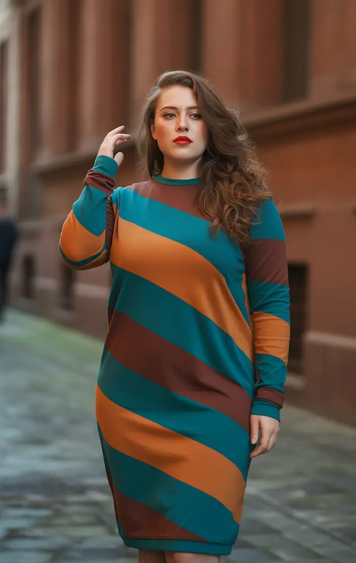 Winter Curvy Outfit Ideas 2025-2026 Striking Color Blocking for Winter Streets