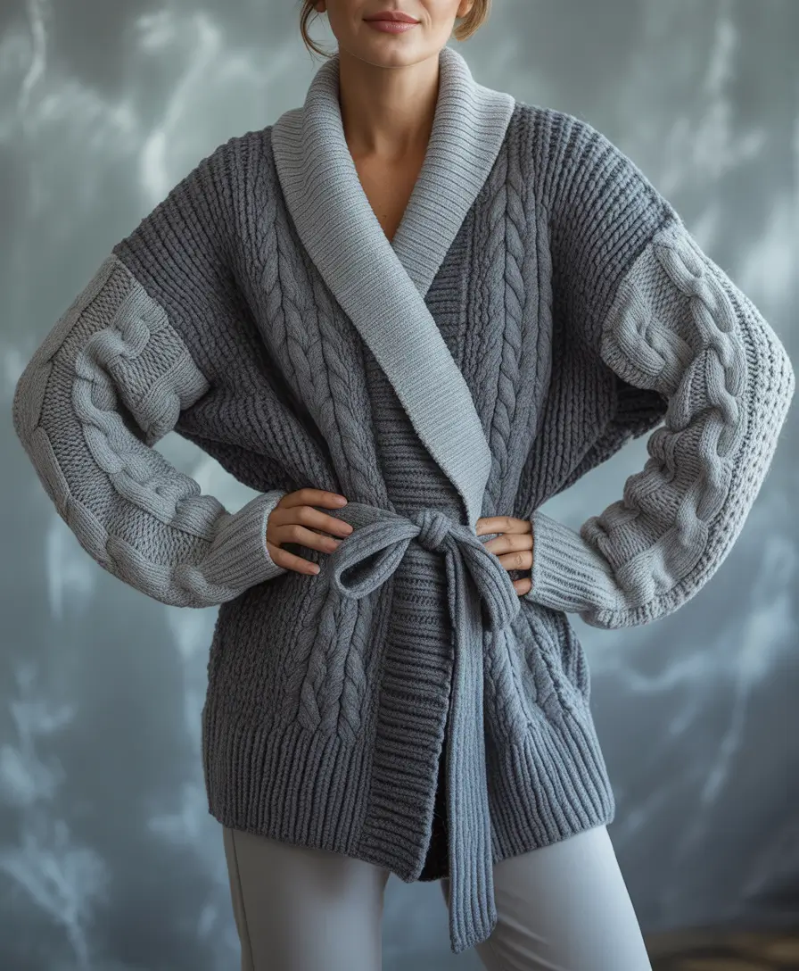 Winter Fashion Outfits Ideas 2025 – 2026 Chunky Grey Layers