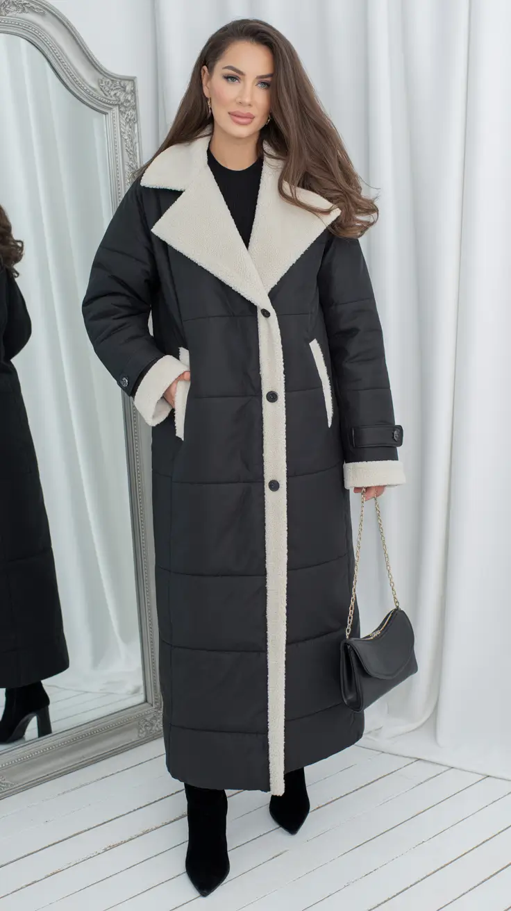 Winter Fashion Outfits Ideas 2025 – 2026 Black & White Contrast