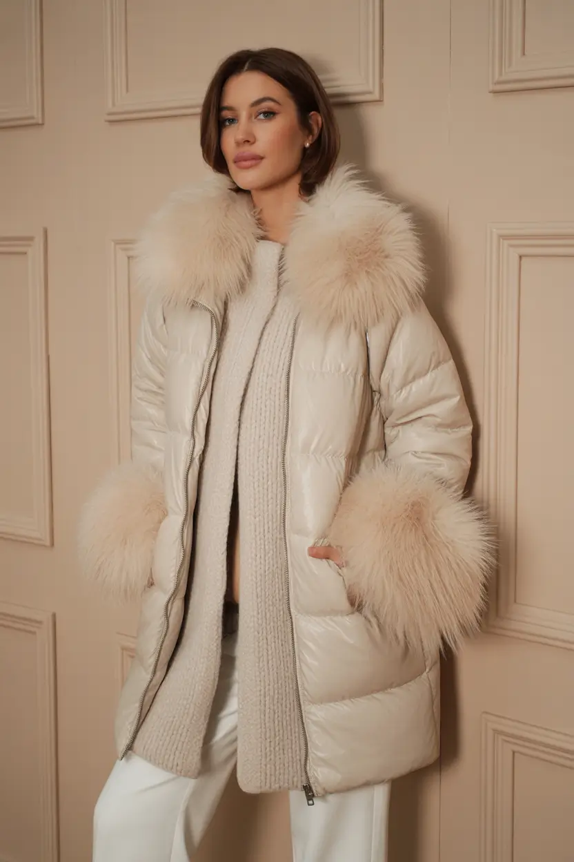 Winter Fashion Outfits Ideas 2025 – 2026 Creamy Luxe Fur