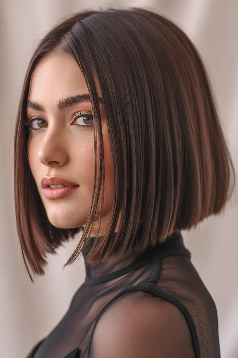 Winter Hair Colors 2025–2026 Sleek Espresso Bob