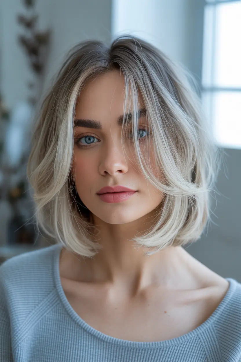 winter hair colors for blondes ideas 2025 2026 Frosted Blonde Bob