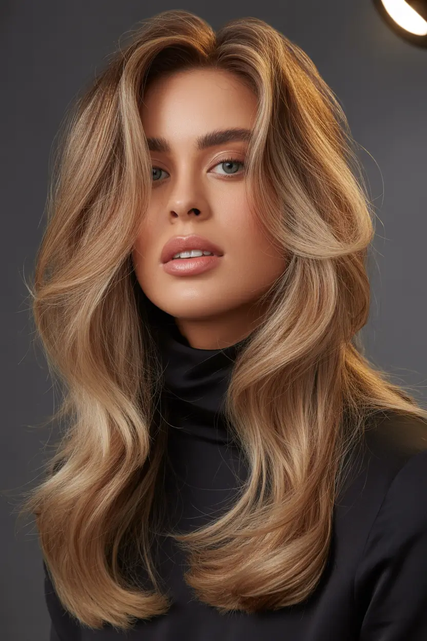 winter hair colors for blondes ideas 2025 2026 Golden Sandy Blonde Luxe