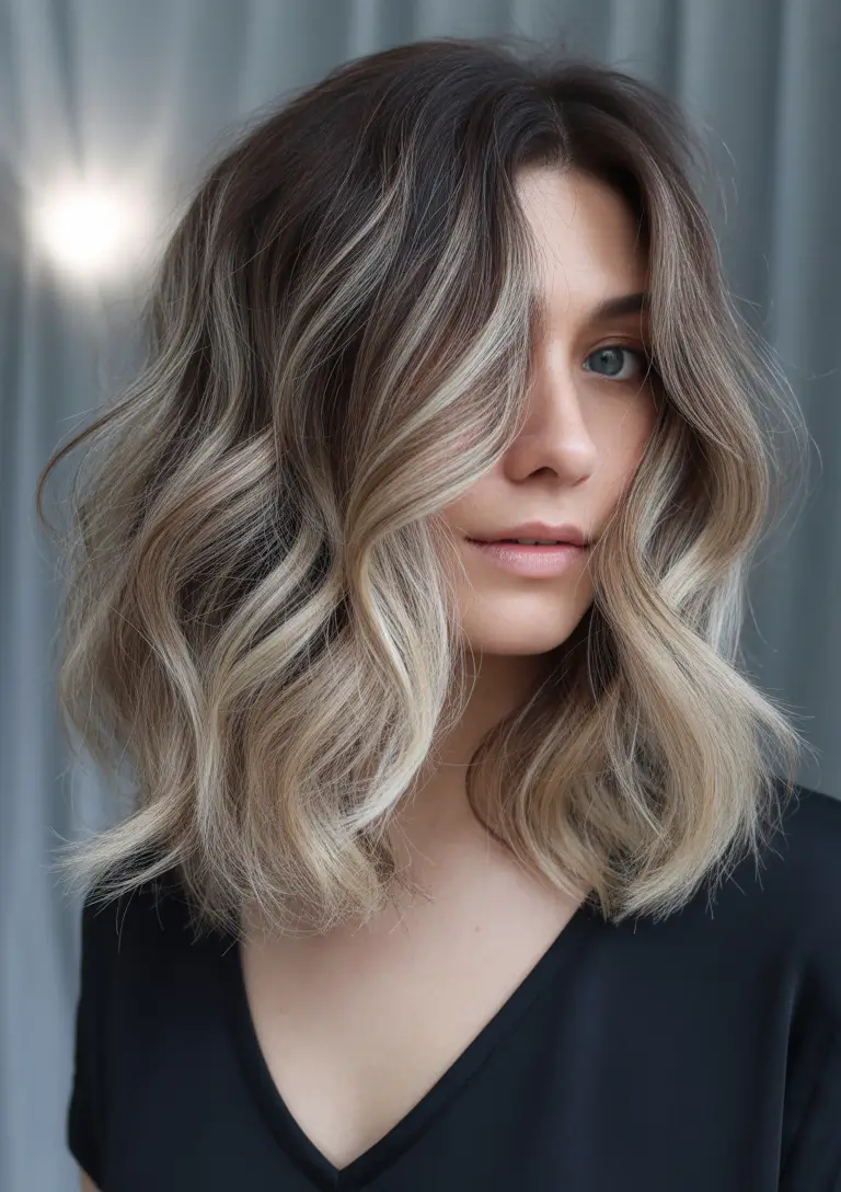 winter hair colors for blondes ideas 2025 2026 Smoky Blonde Lob