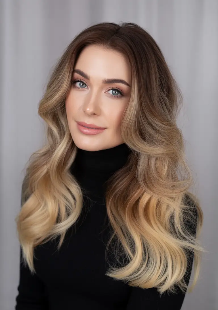 winter hair colors for blondes ideas 2025 2026 Classic Rooted Blonde Ombre