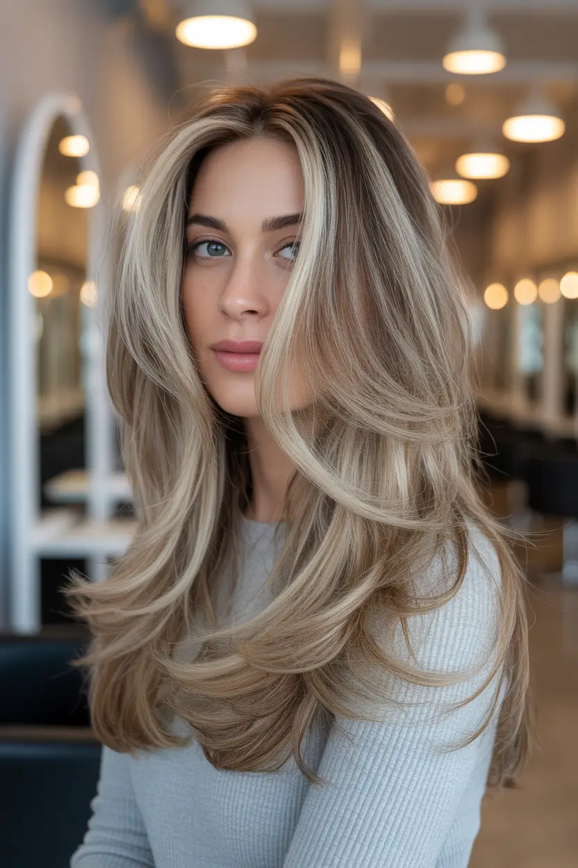 winter hair colors for blondes ideas 2025 2026 Voluminous Ash-Blonde Layers