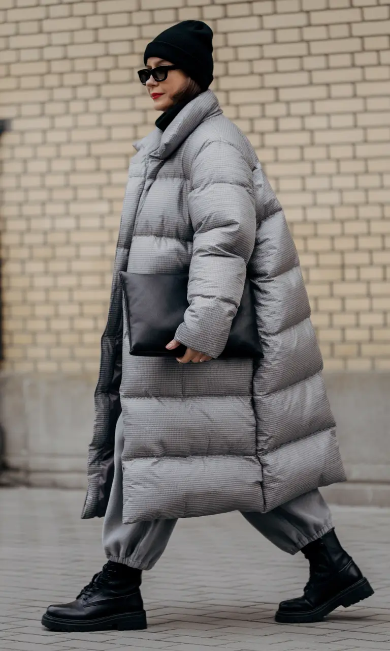 Winter Outfits Over 40 Style Guide 2025 2026 - Monochrome Puffer Power