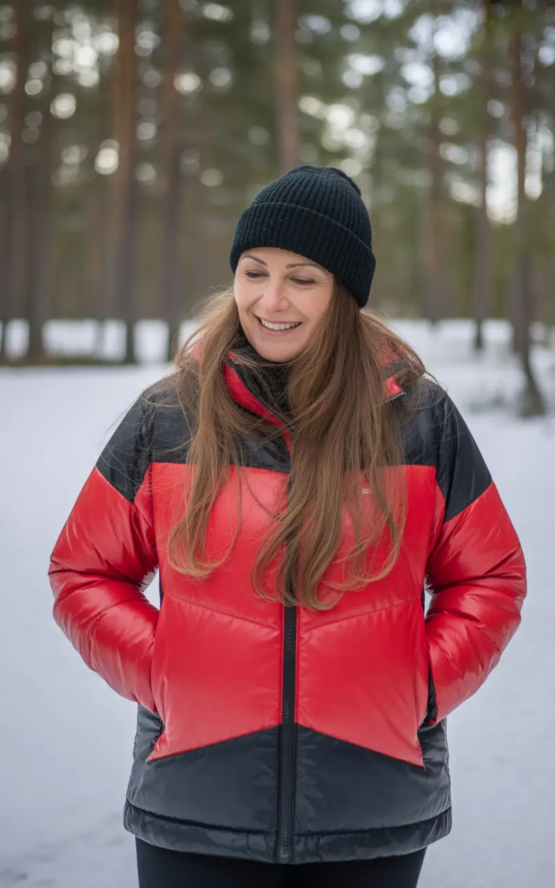 Winter Outfits Over 40 Style Guide 2025 2026 - Red and Black Outdoorsy Chic