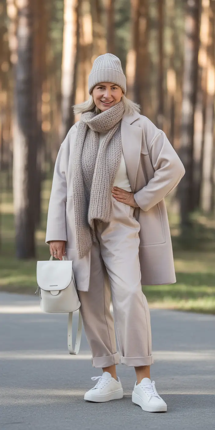 Winter Outfits Over 40 Style Guide 2025 2026 Soft Neutrals in Winter Whites