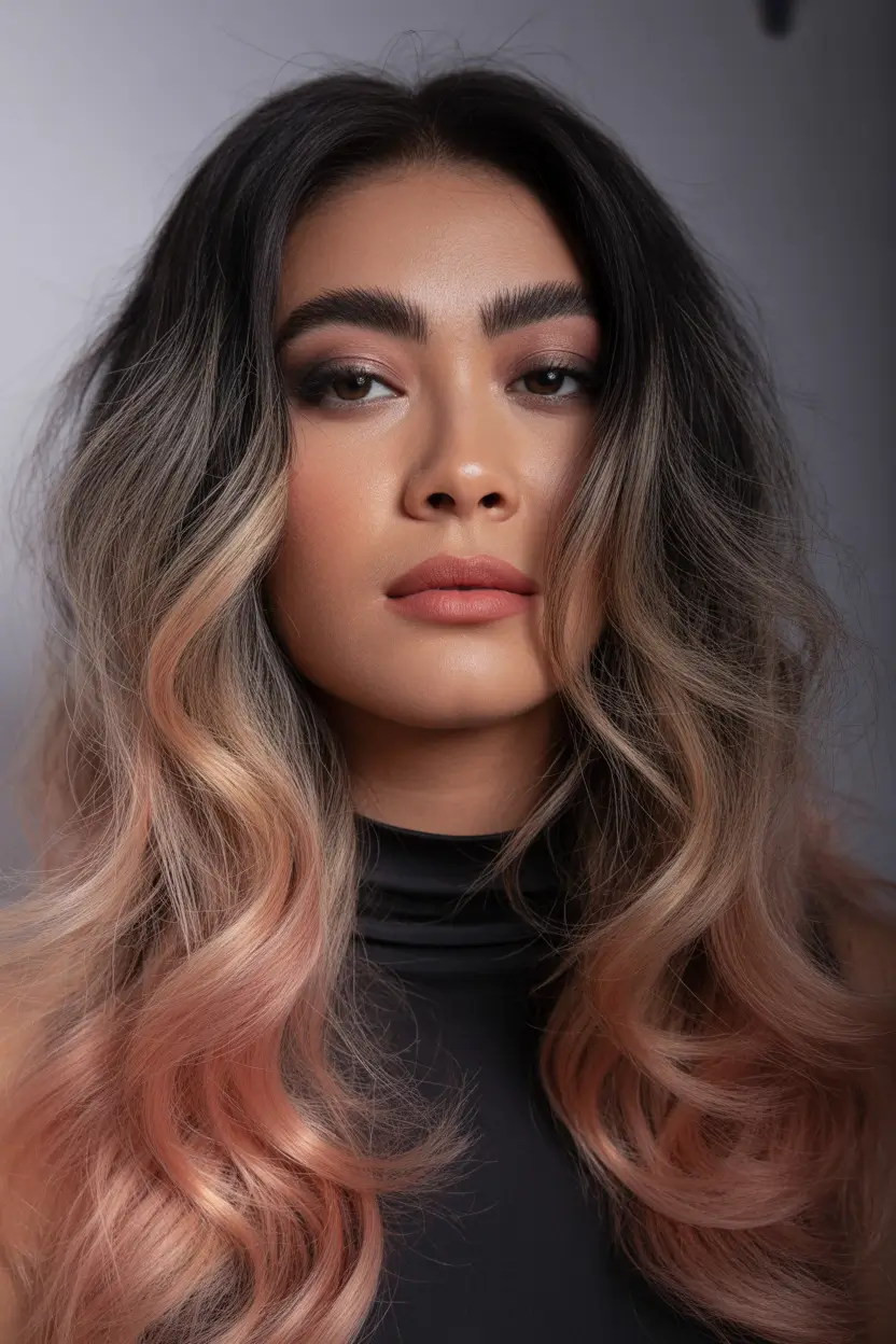 Balayage Hair Color for Winter 2025–2026 Peach Glow