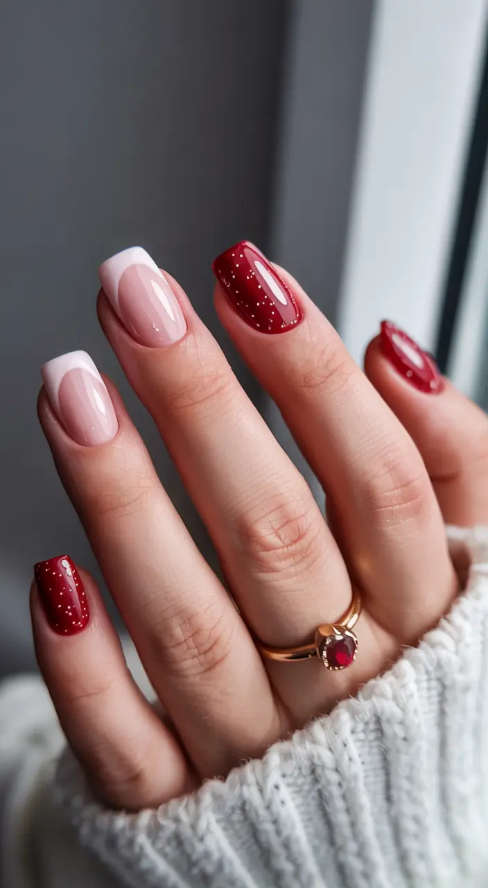 Best Classy Nail Colors Winter 2025–2026 Classic Cherry & Soft Pink Harmony