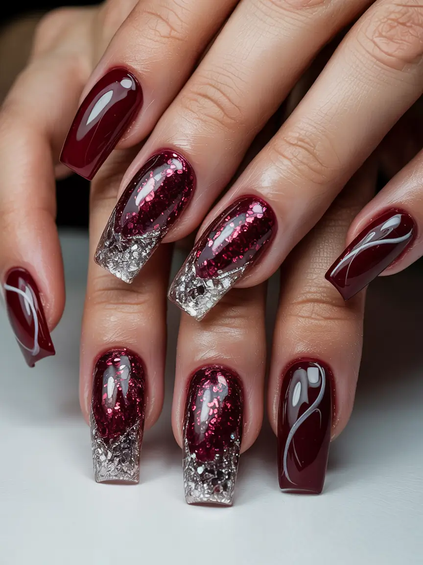 Best Classy Nail Colors Winter 2025–2026 Ruby Spark Gradient