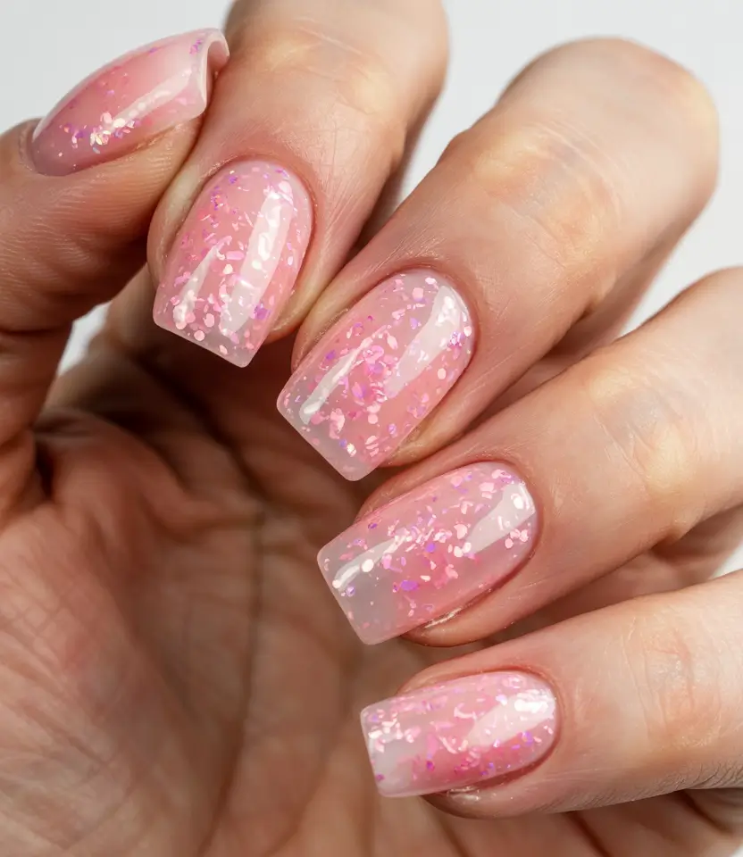 Best Classy Nail Colors Winter 2025–2026 Blushing Crystal