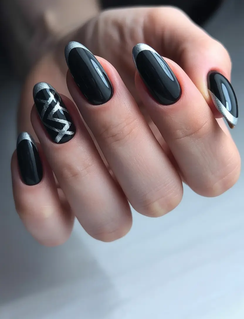 Best French Nails Design Winter 2025–2026 Midnight Glam