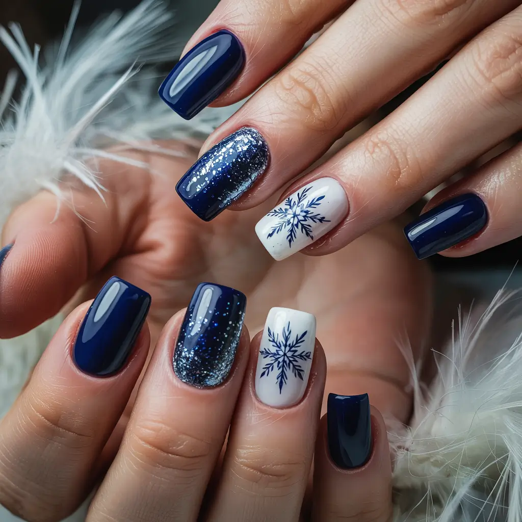 Blue Winter Nails 2025–2026 Frozen Elegance