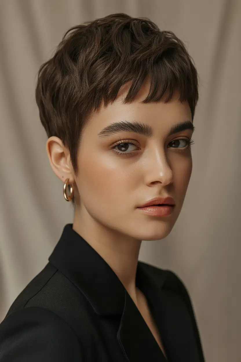 Chic Pixie Haircuts Winter 2025–2026 Inspiration Micro Pixie with Effortless Texture