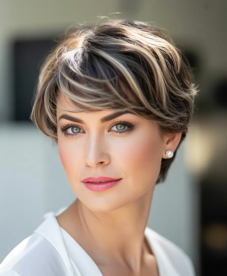 Chic Pixie Haircuts Winter 2025–2026 Inspiration Caramel Blend Pixie