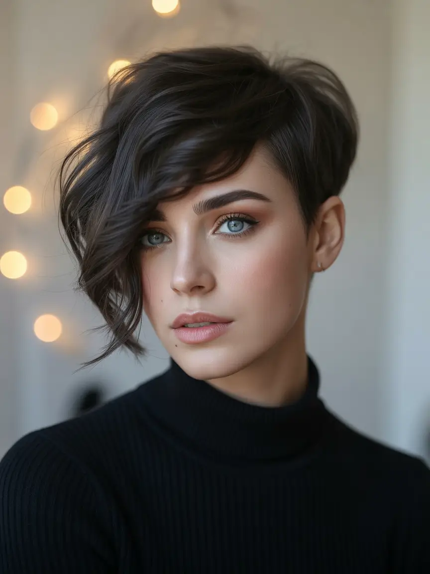 Chic Pixie Haircuts Winter 2025–2026 Inspiration Asymmetric Wavy Pixie