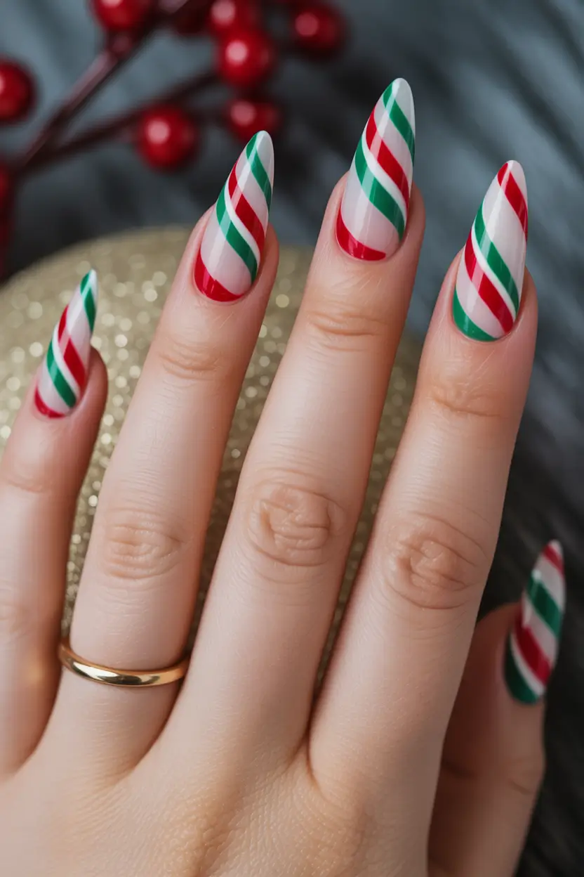 christmas-nails-acrylic-almond-candy-cane