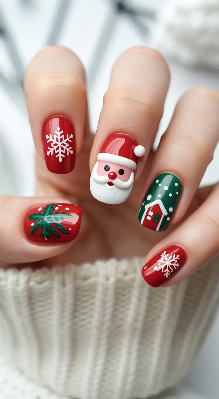 Christmas Nail Art 2025 Santa’s Workshop Cheer