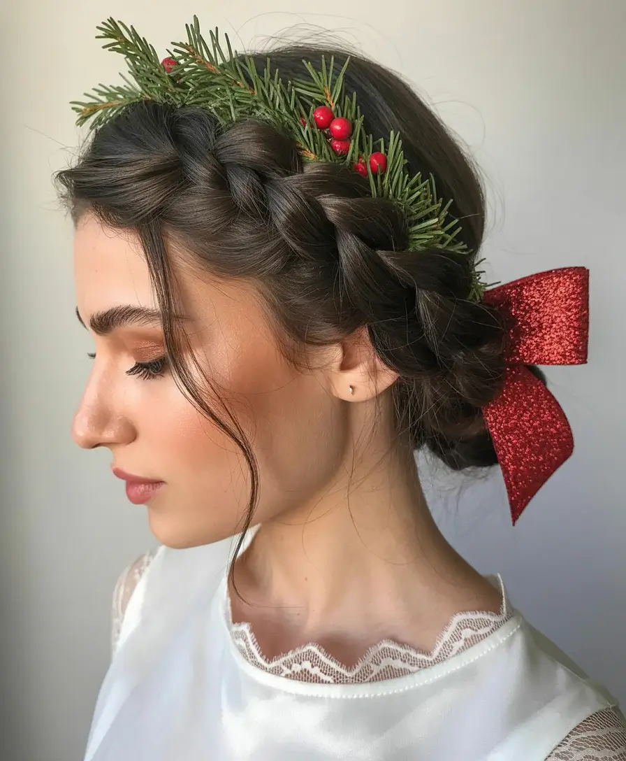 Christmas Party Hairstyles 2025 Festive Braided Updo