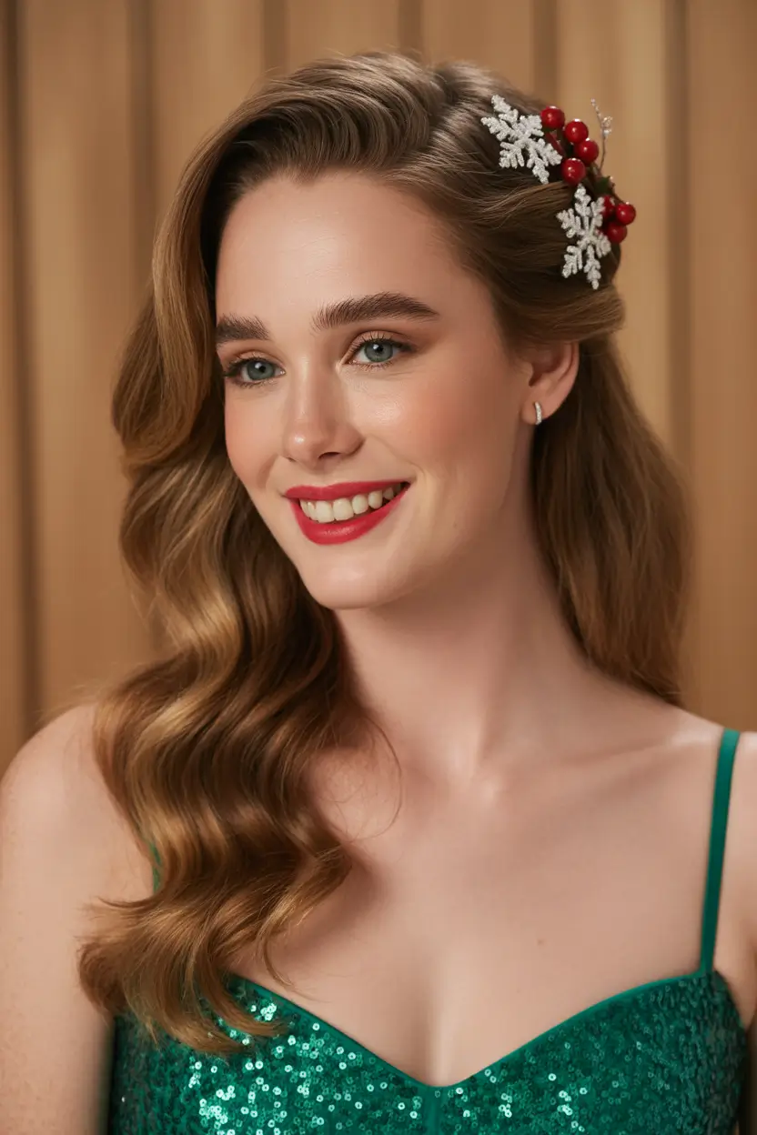 Christmas Party Hairstyles 2025 Retro Waves