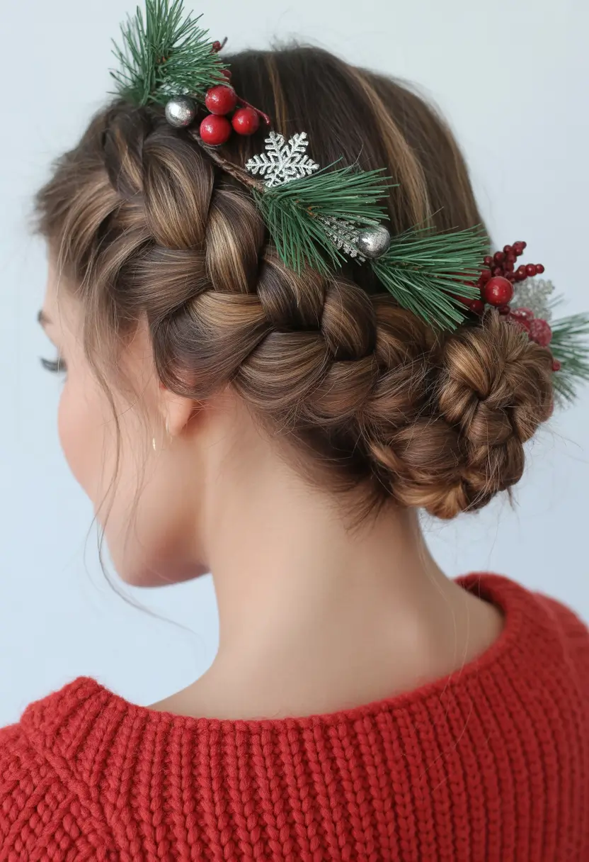 Christmas Party Hairstyles 2025 Braided Bun