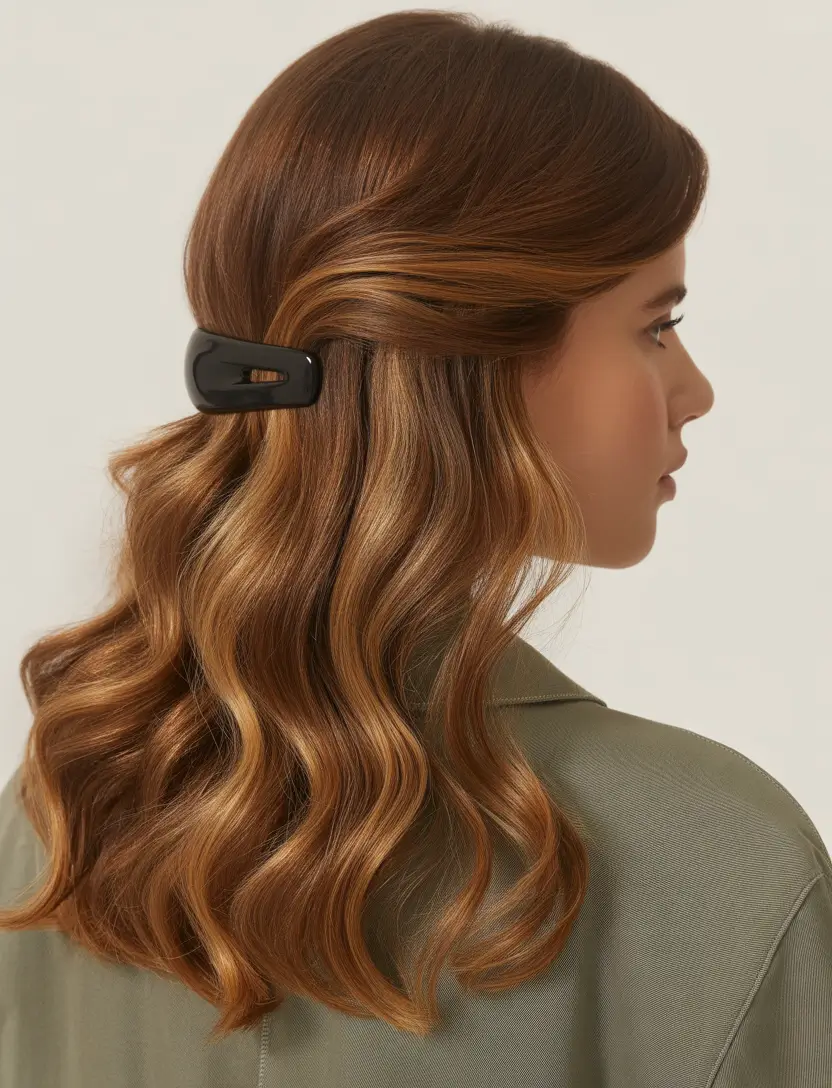 Cute Hairstyles for Winter 2025 2026 Polished Wavy Clip Style