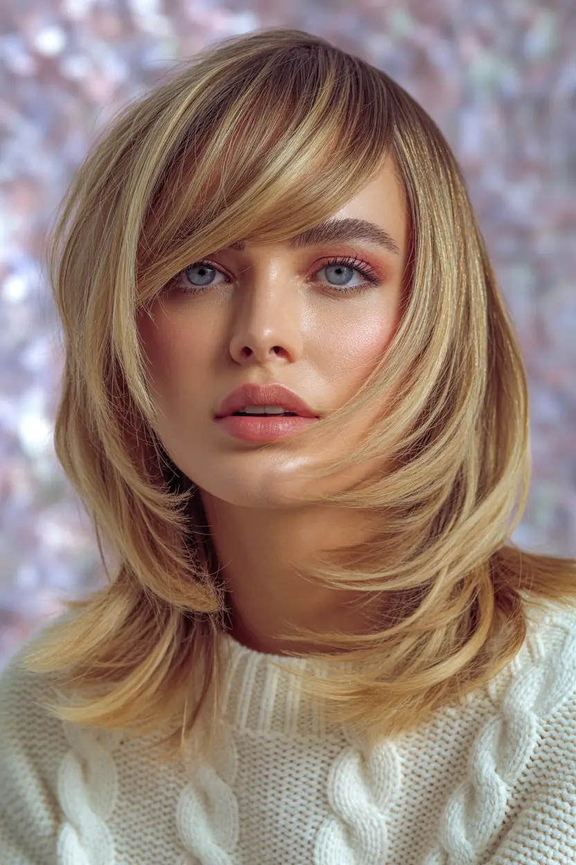 Cute Hairstyles for Winter 2025 2026 Feathered Blonde Layers