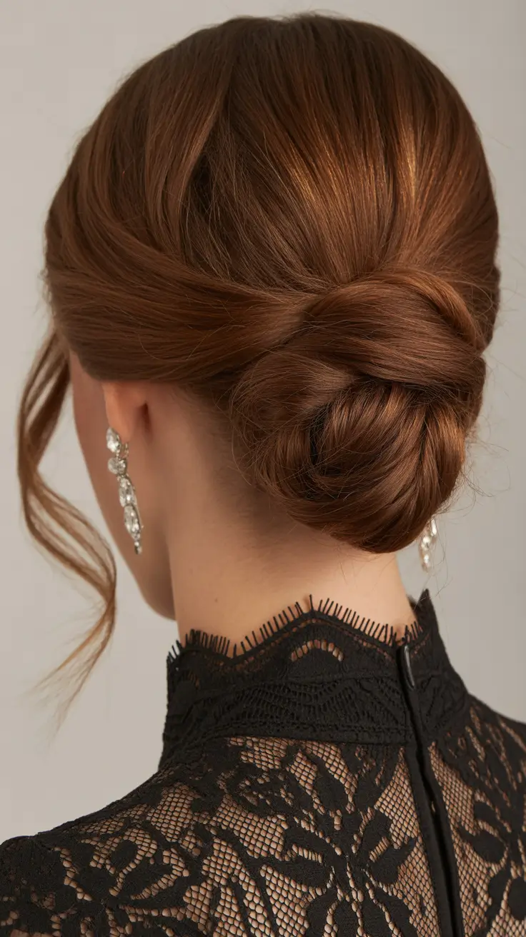 Cute Hairstyles for Winter 2025 2026 Elegant Twisted Low Bun