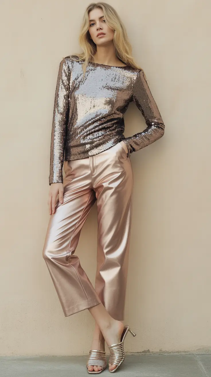 Fashion Christmas Party Outfit 2025 Golden Hour Glamour