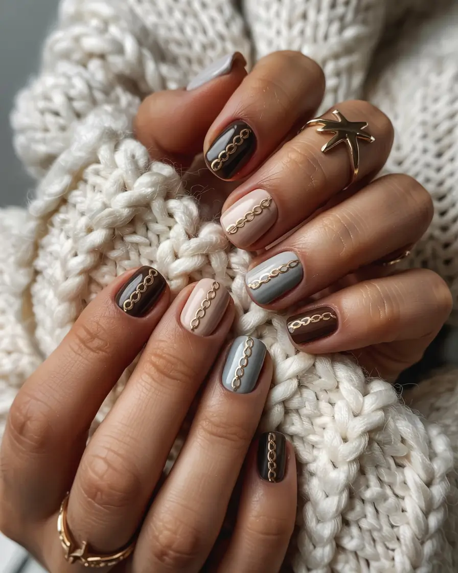 Fresh Nail Colors Winter 2025–2026 Cozy Chain Chic