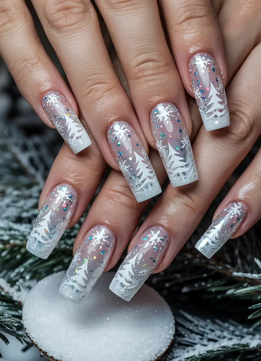 Fresh Nail Colors Winter 2025–2026 Frosted White Wonderland