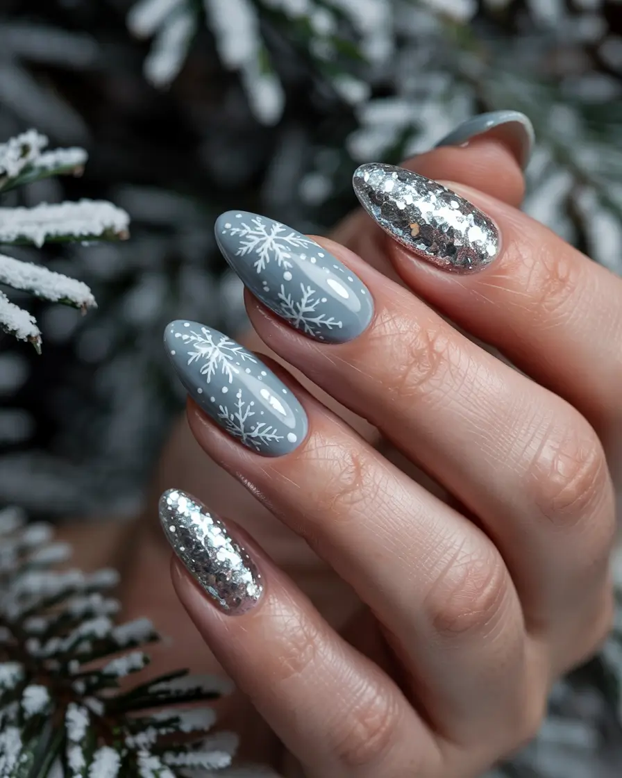 Fresh Nail Colors Winter 2025–2026 Snowflake Silver Spark