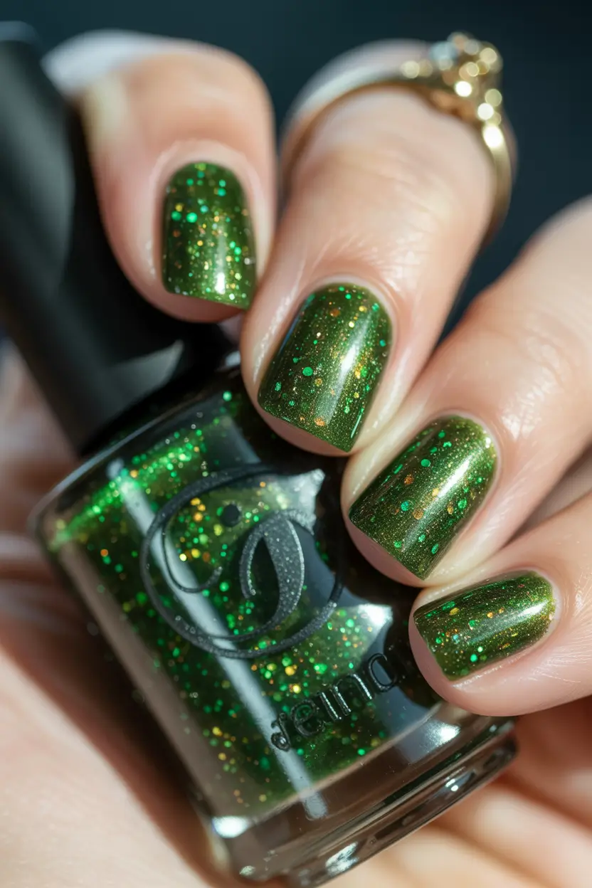Green Nail Trends for Winter 2025–2026 - Emerald Spark