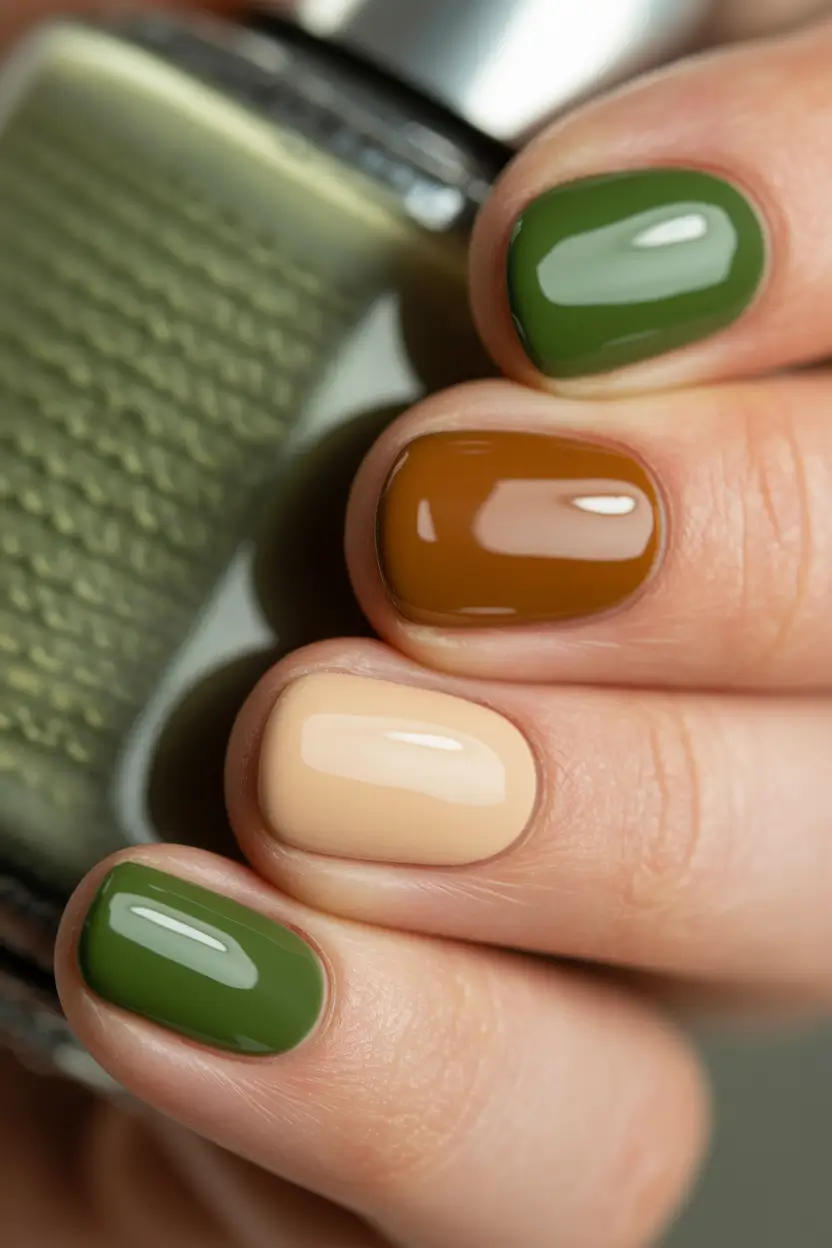 Green Nail Trends for Winter 2025–2026 - Olive Harmony