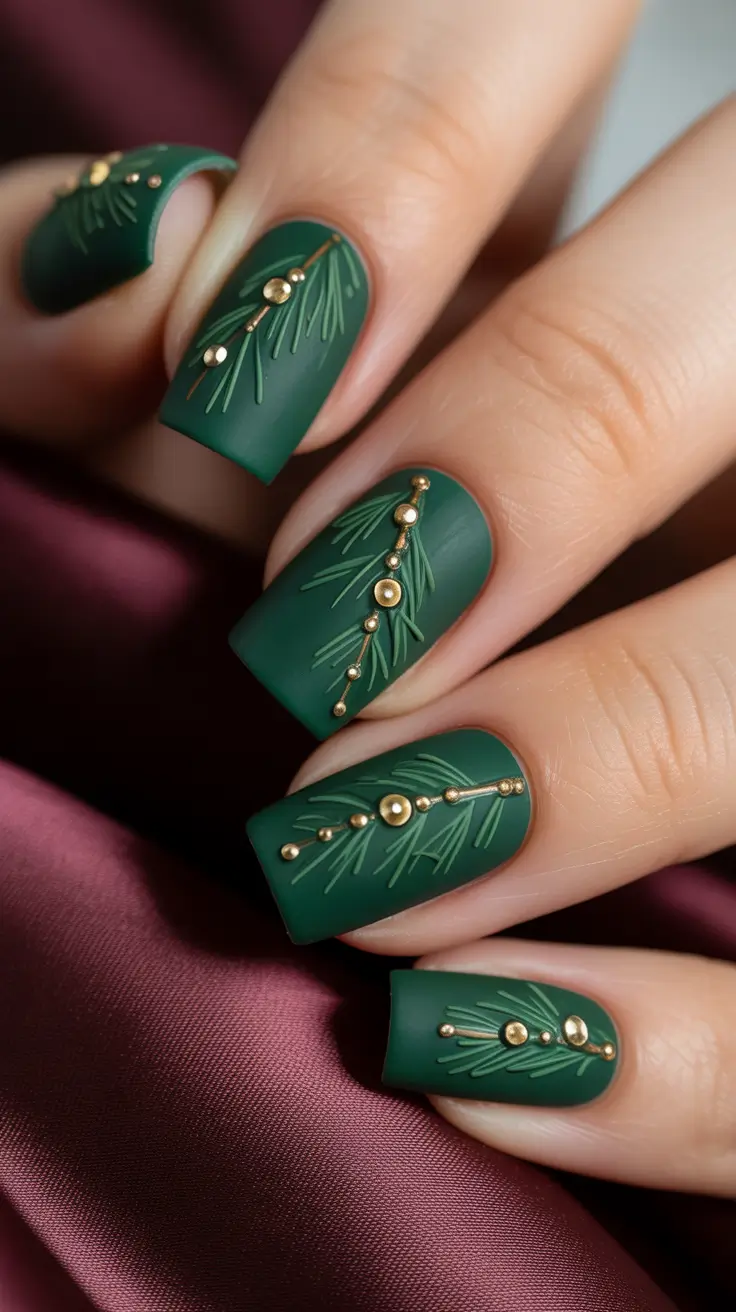 Green Nail Trends for Winter 2025–2026 - Evergreen Velvet