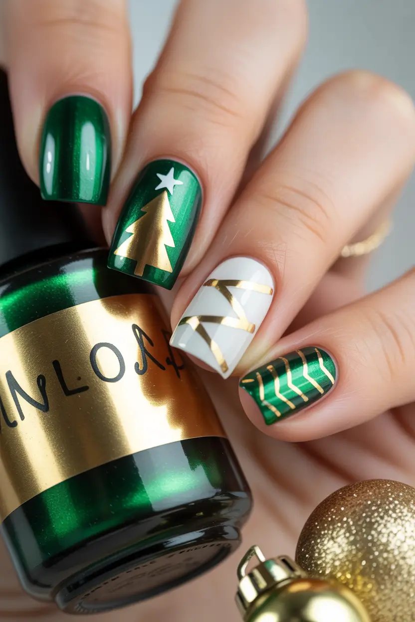 Green Nail Trends for Winter 2025–2026 - Festive Emerald Art