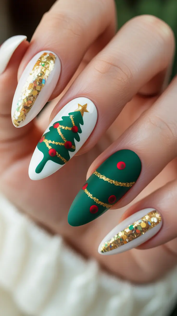 Green Nail Trends for Winter 2025–2026 - Golden Evergreen