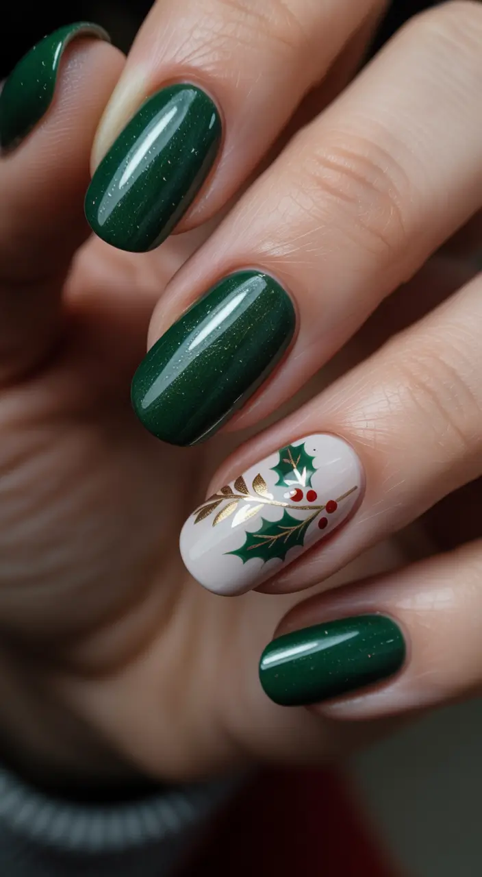 Green Nail Trends for Winter 2025–2026 - Holly Whisper